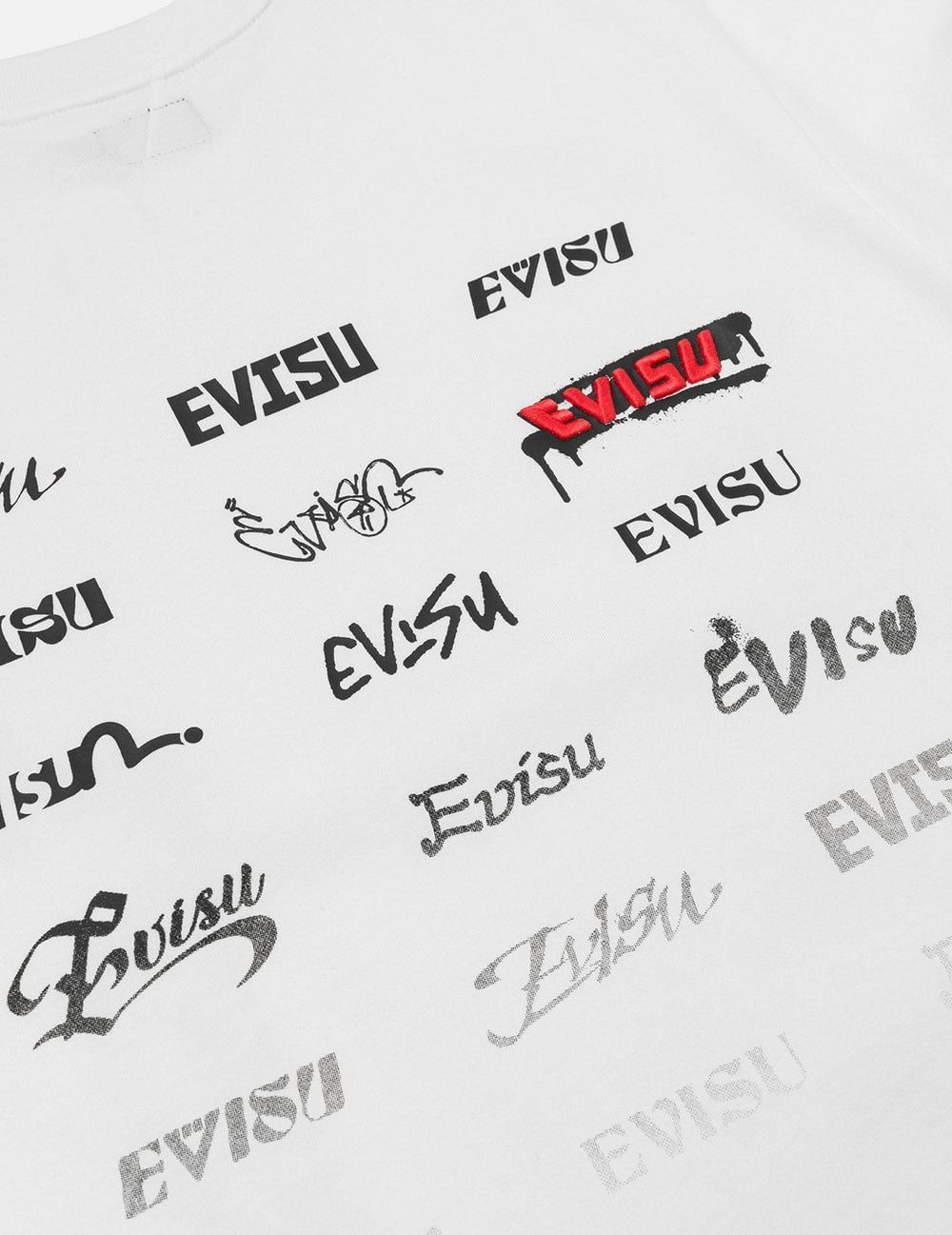  Áo Evisu Logo Slogan Print Fit T-shirt 'White' 