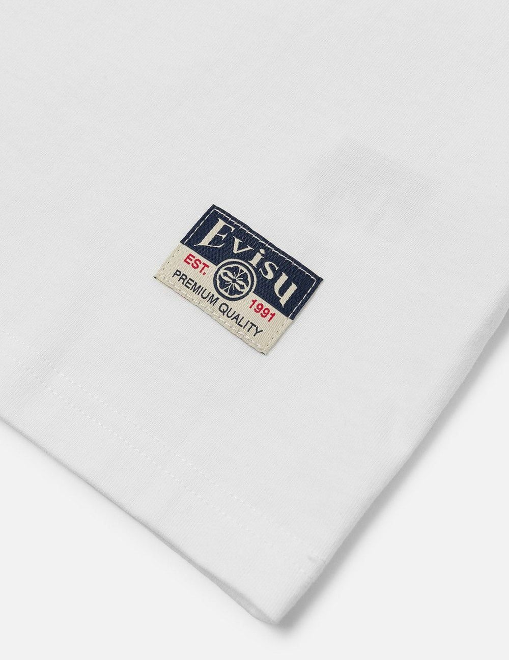  Áo Evisu Logo Slogan Print Fit T-shirt 'White' 
