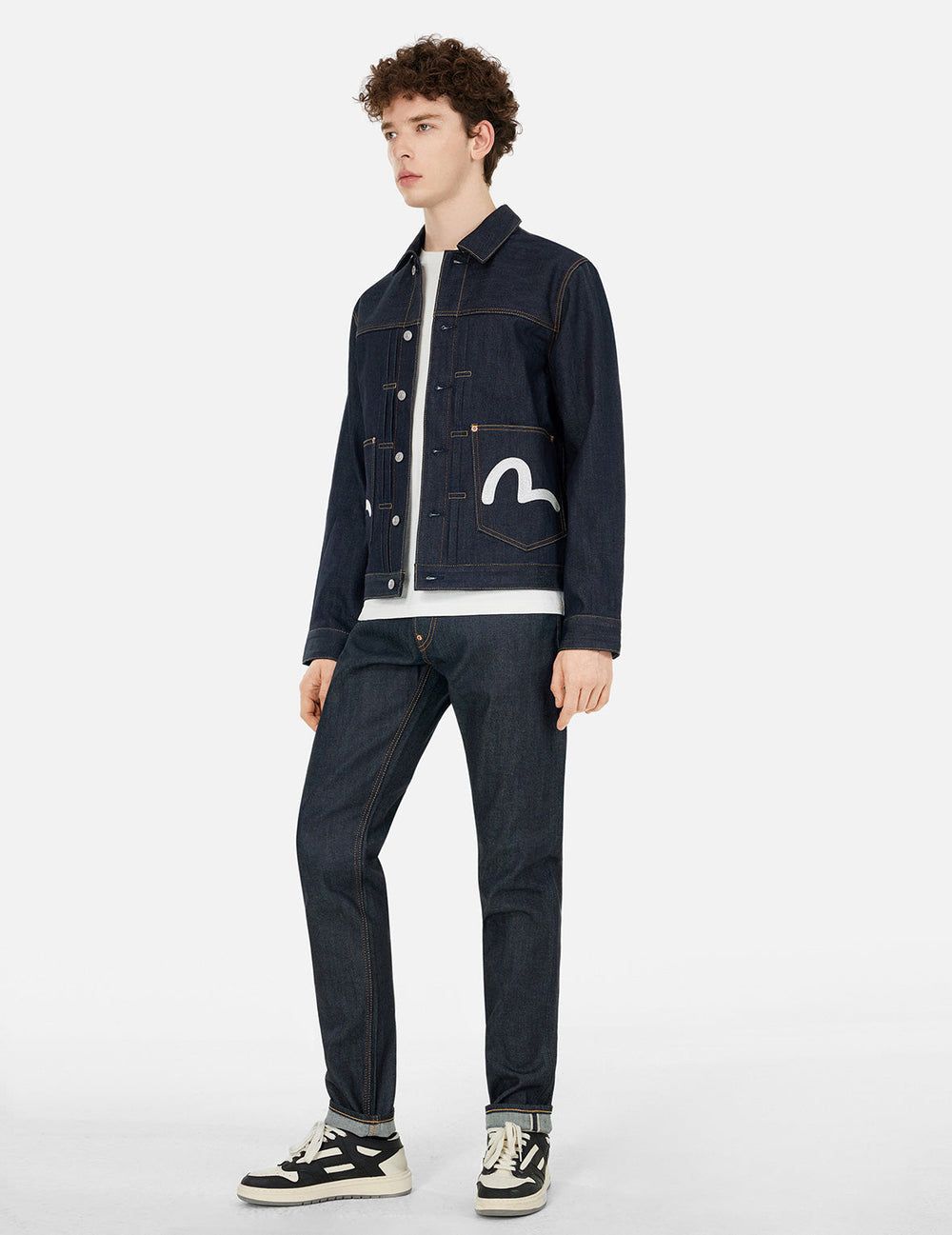  Áo Evisu Map Appliqué Embroidery Jacket 'Indigo' 