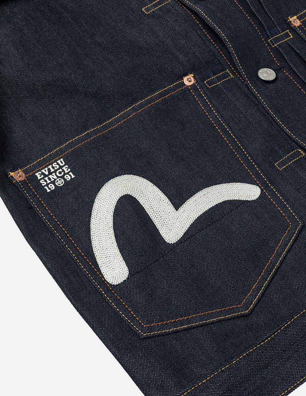  Áo Evisu Map Appliqué Embroidery Jacket 'Indigo' 