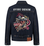 Áo Evisu Map Appliqué Embroidery Jacket 'Indigo' 