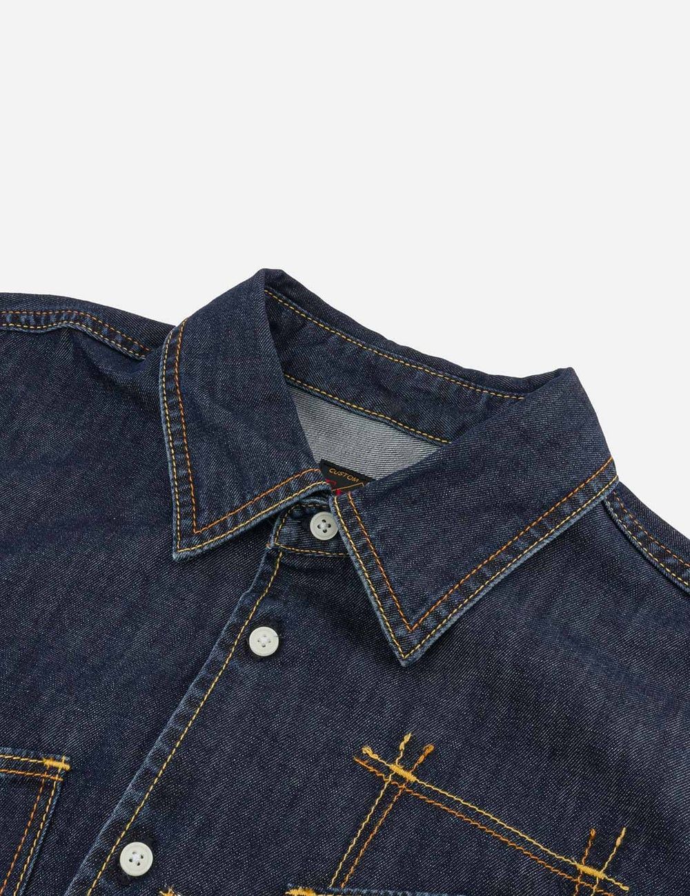  Áo Evisu Multi-Pocket Brocade 'Indigo' 