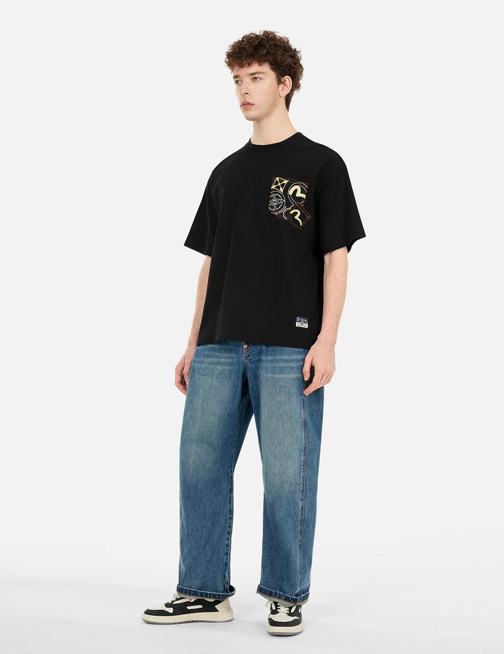  Áo Evisu Multi-Pocket and Multi-Print T-shirt 'Black' 
