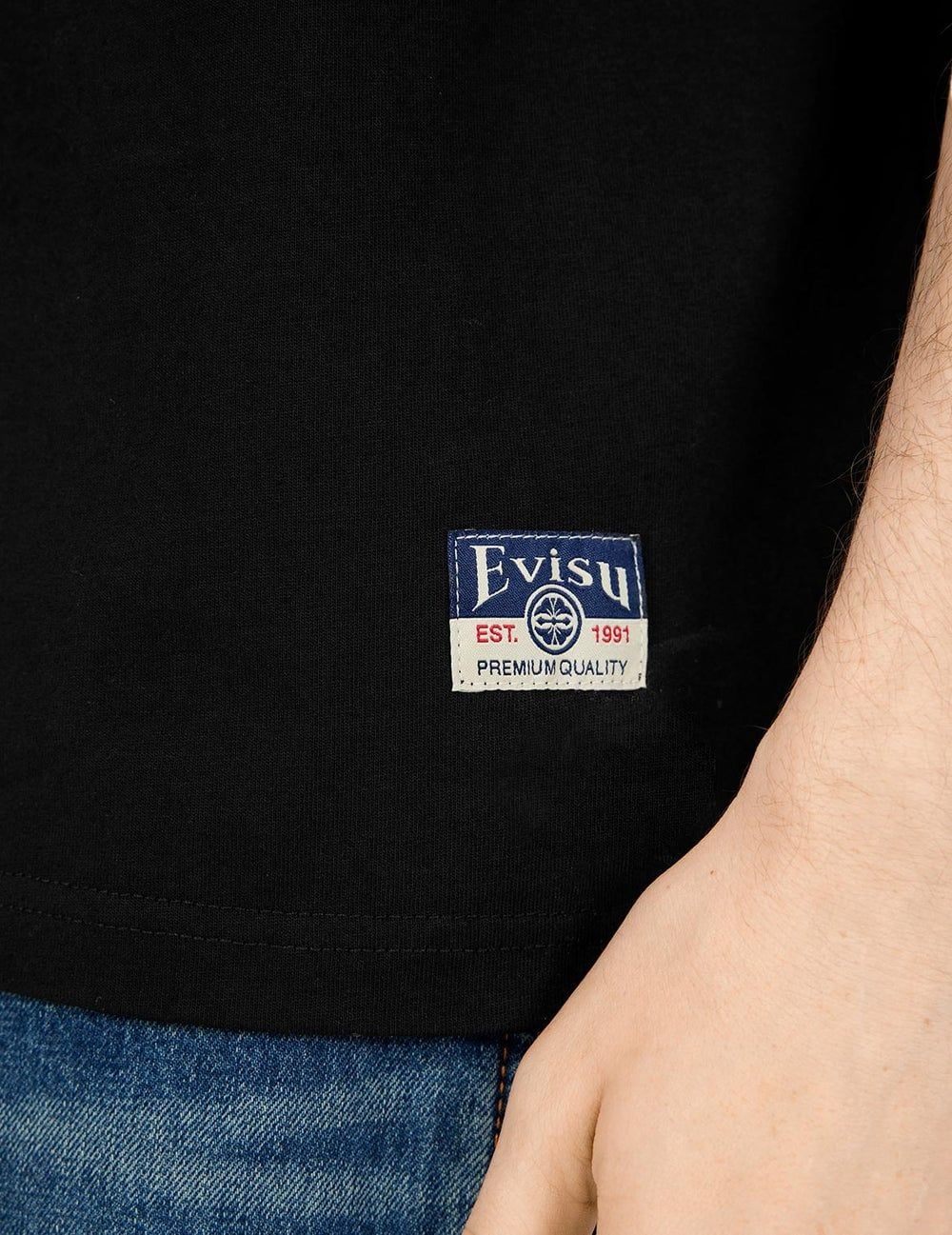  Áo Evisu Multi-Pocket and Multi-Print T-shirt 'Black' 