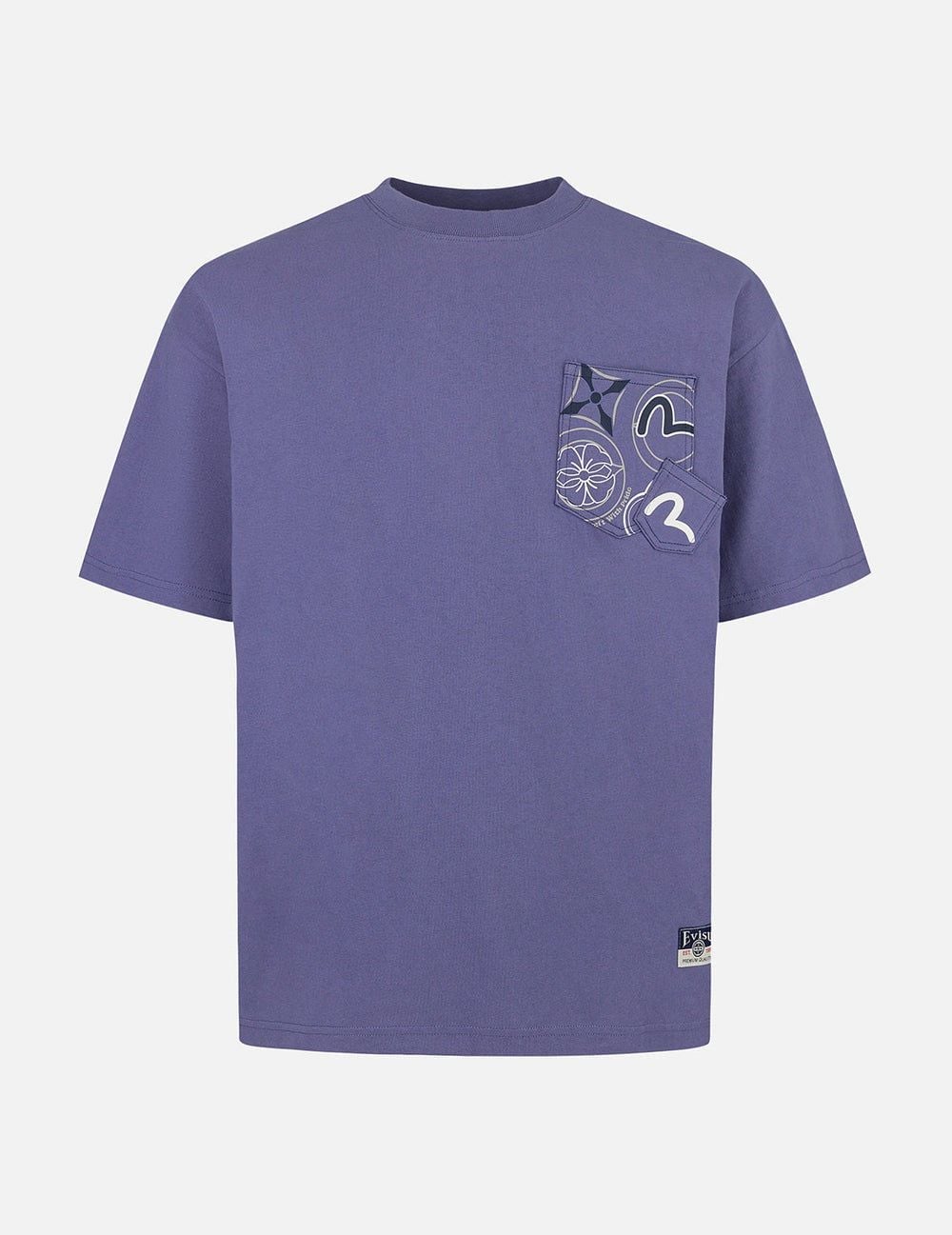  Áo Evisu Multi-Pocket and Multi-Print T-shirt 'Purple' 