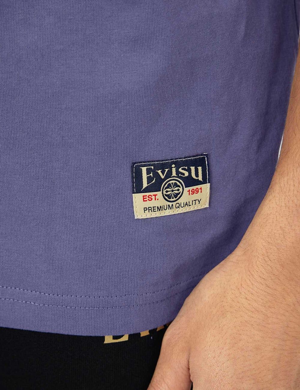  Áo Evisu Multi-Pocket and Multi-Print T-shirt 'Purple' 