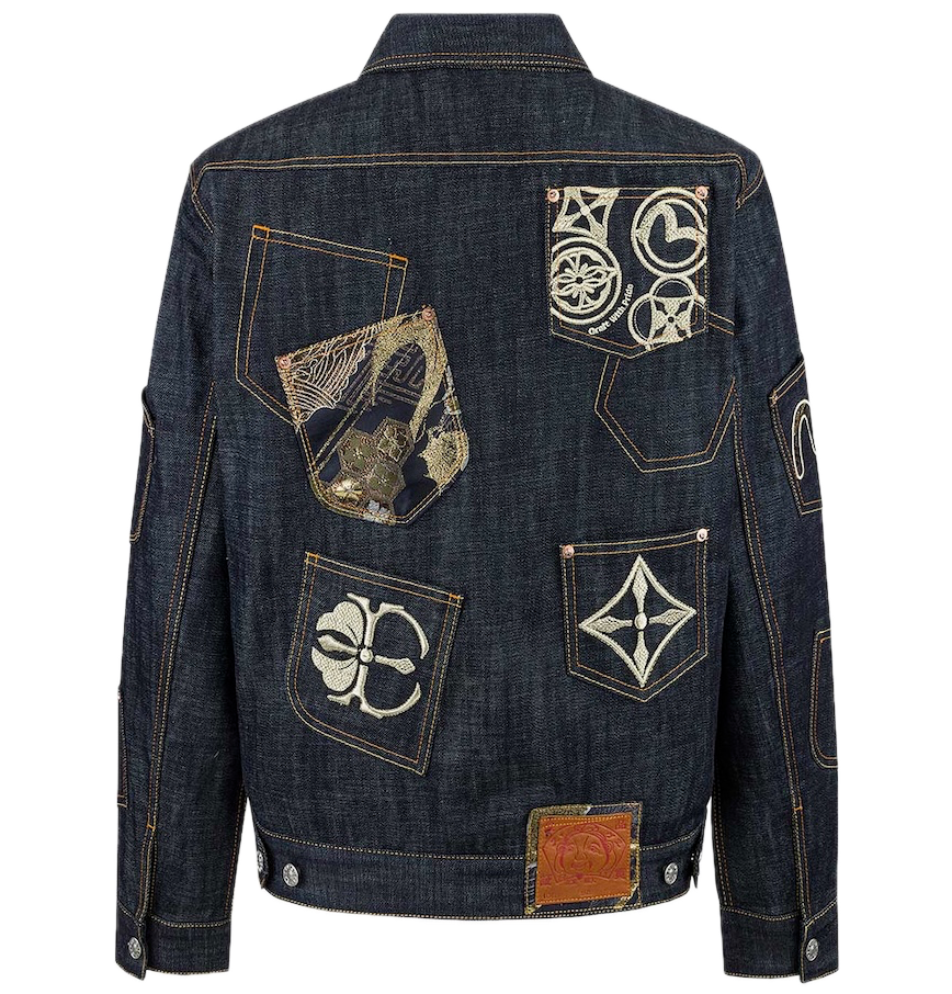 Áo Evisu Multi-Pocket with Brocade Patch 'Indigo' 