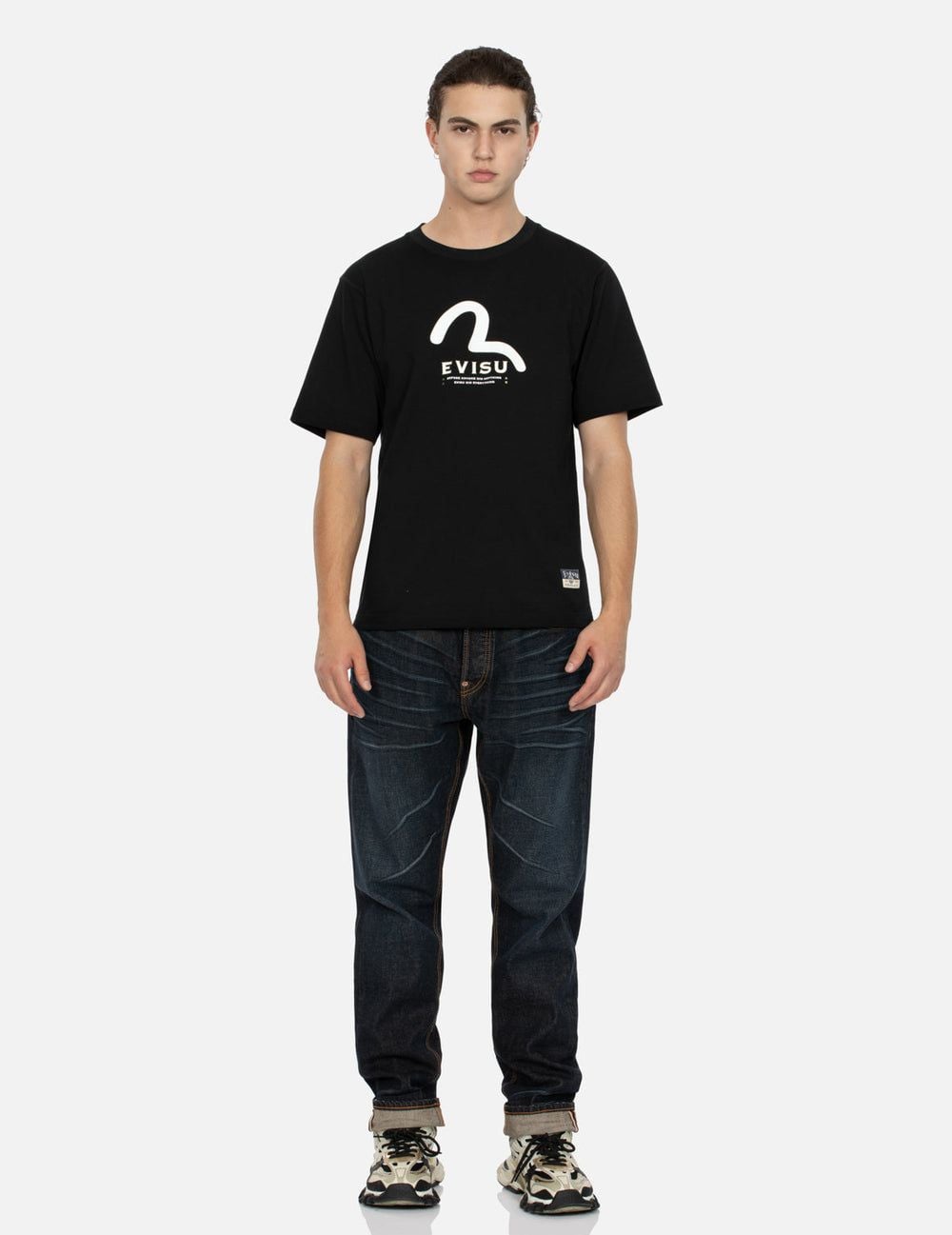  Áo Evisu Multi-print Multi-pocket T-shirt 'Black' 