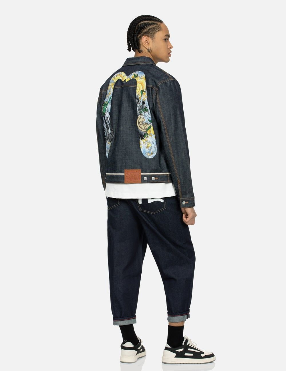  Áo Evisu Panda Daicock Denim Jacket 'Indigo' 