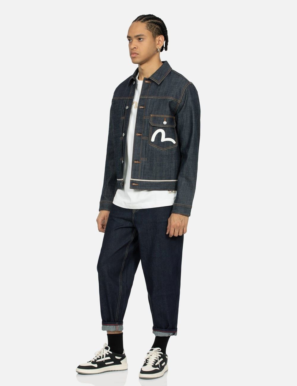  Áo Evisu Panda Daicock Denim Jacket 'Indigo' 