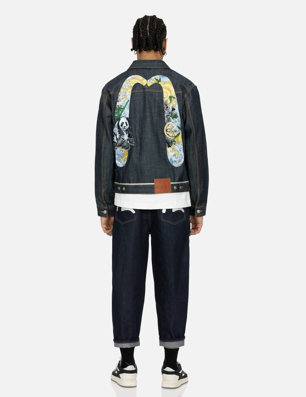  Áo Evisu Panda Daicock Denim Jacket 'Indigo' 