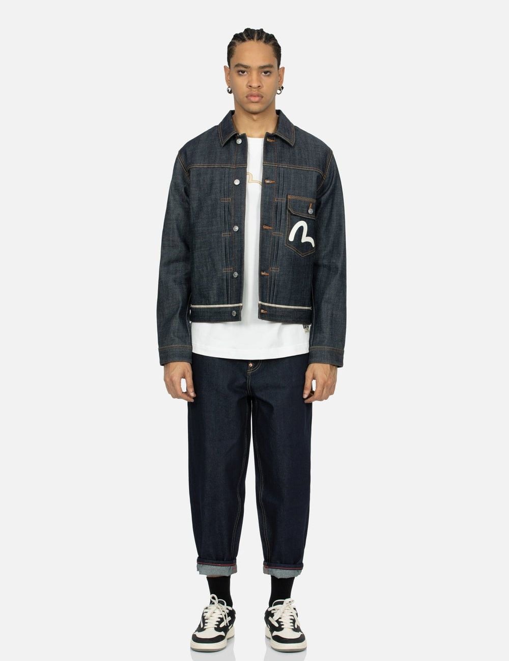  Áo Evisu Panda Daicock Denim Jacket 'Indigo' 