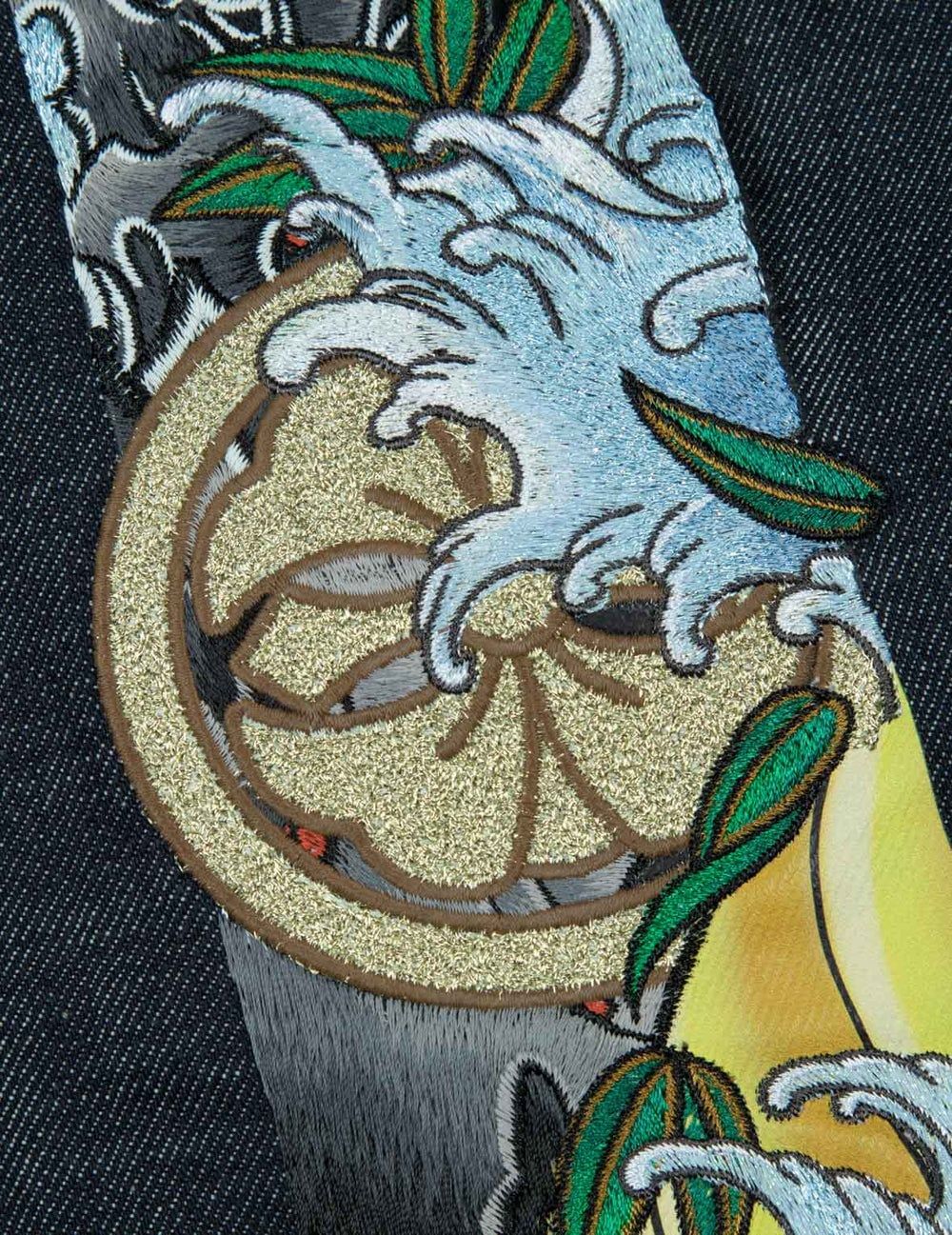 Áo Evisu Panda Daicock Denim Jacket 'Indigo' 