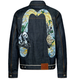  Áo Evisu Panda Daicock Denim Jacket 'Indigo' 