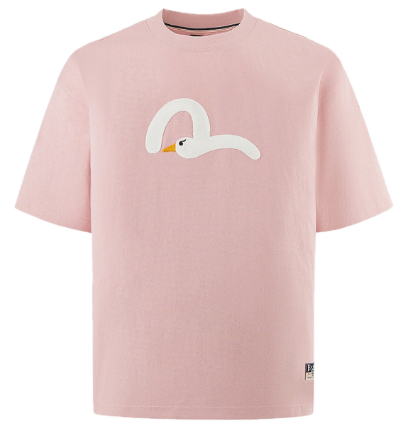  Áo Evisu Playful Seagull Embroidery T-Shirt 'Pink' 