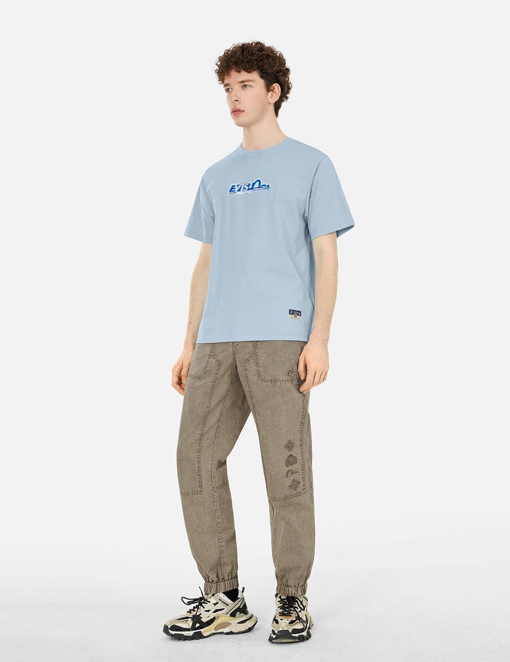  Áo Evisu Poster Daicock Print T-shirt 'Blue' 