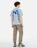  Áo Evisu Poster Daicock Print T-shirt 'Blue' 
