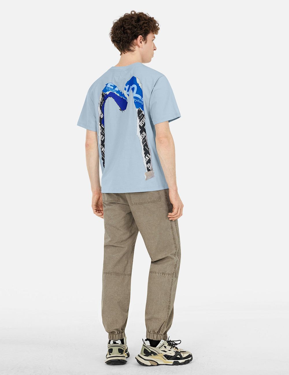  Áo Evisu Poster Daicock Print T-shirt 'Blue' 