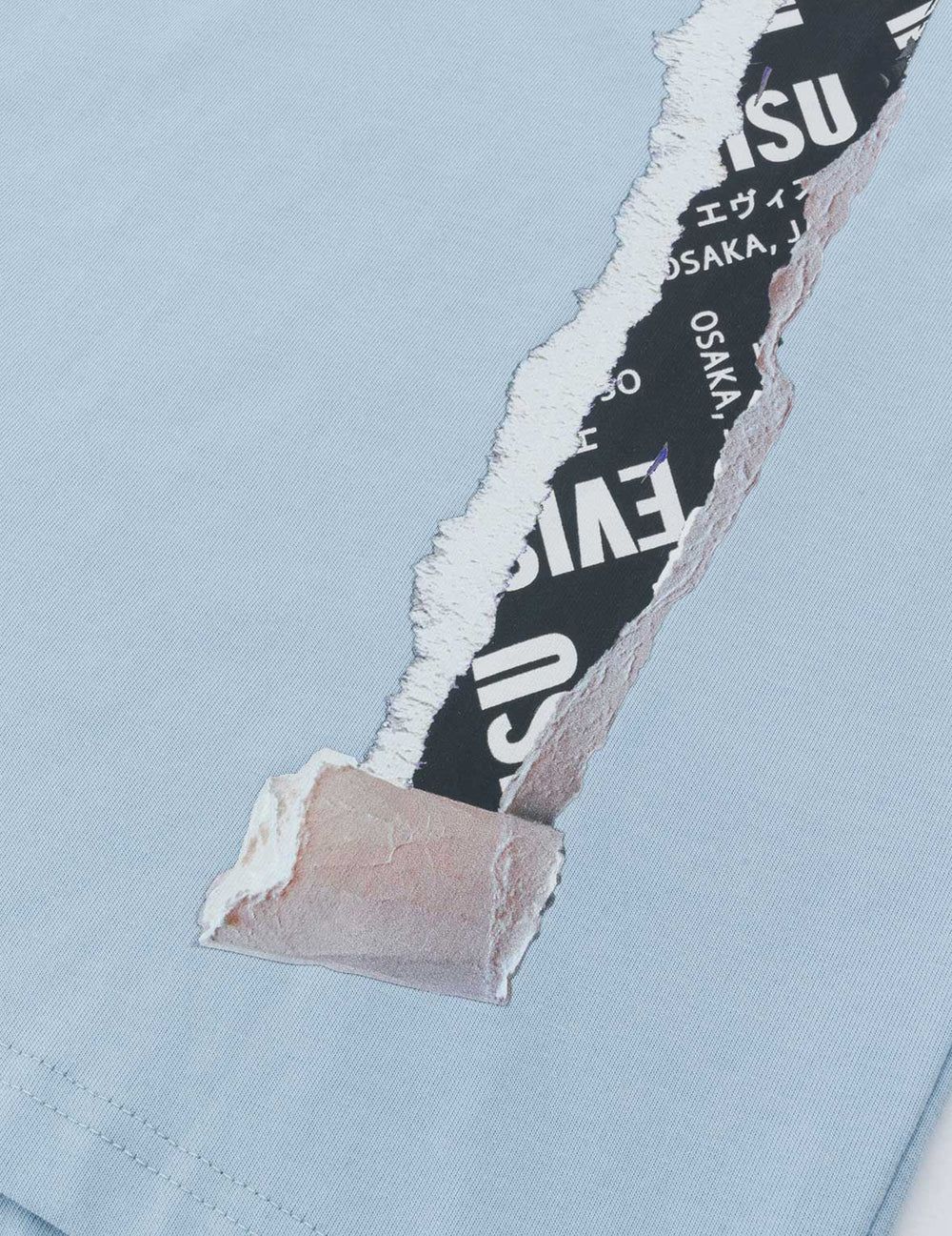  Áo Evisu Poster Daicock Print T-shirt 'Blue' 