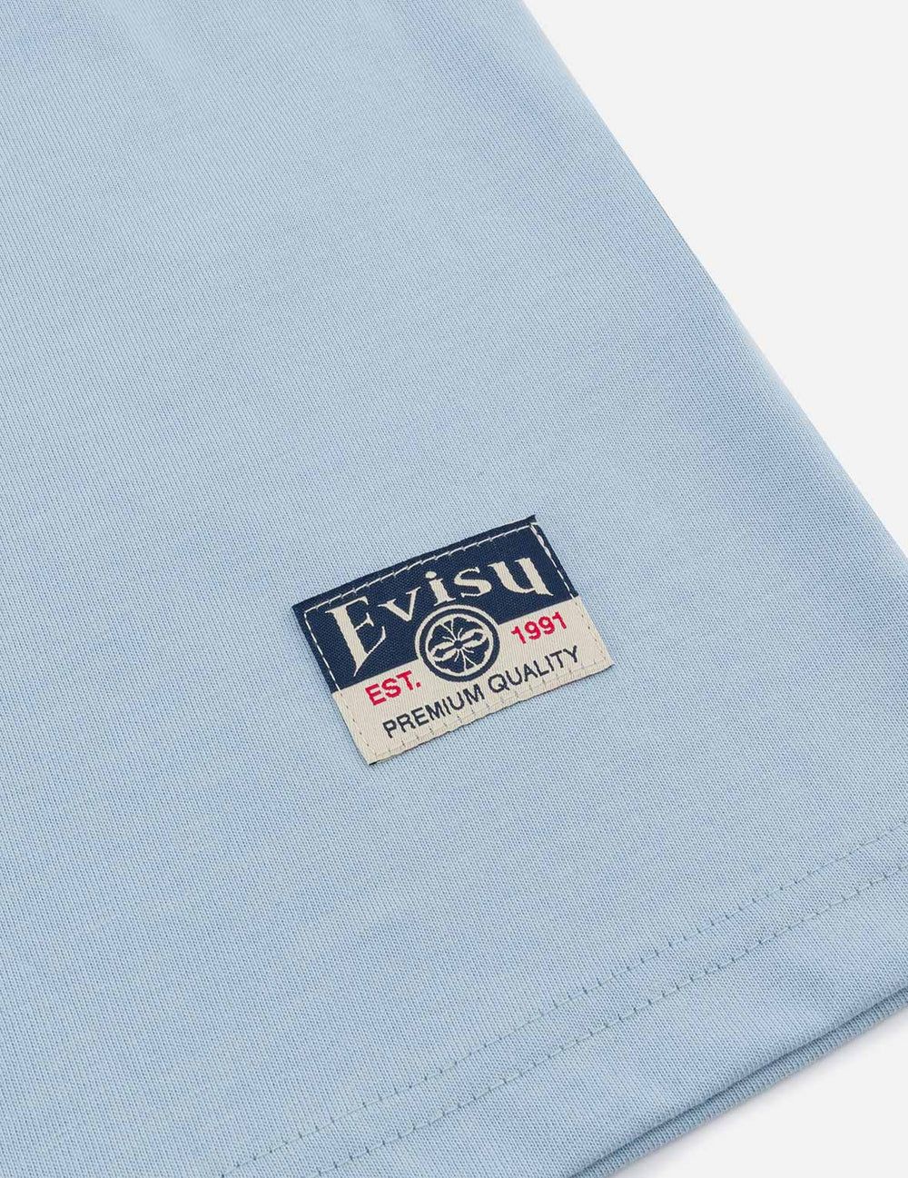  Áo Evisu Poster Daicock Print T-shirt 'Blue' 