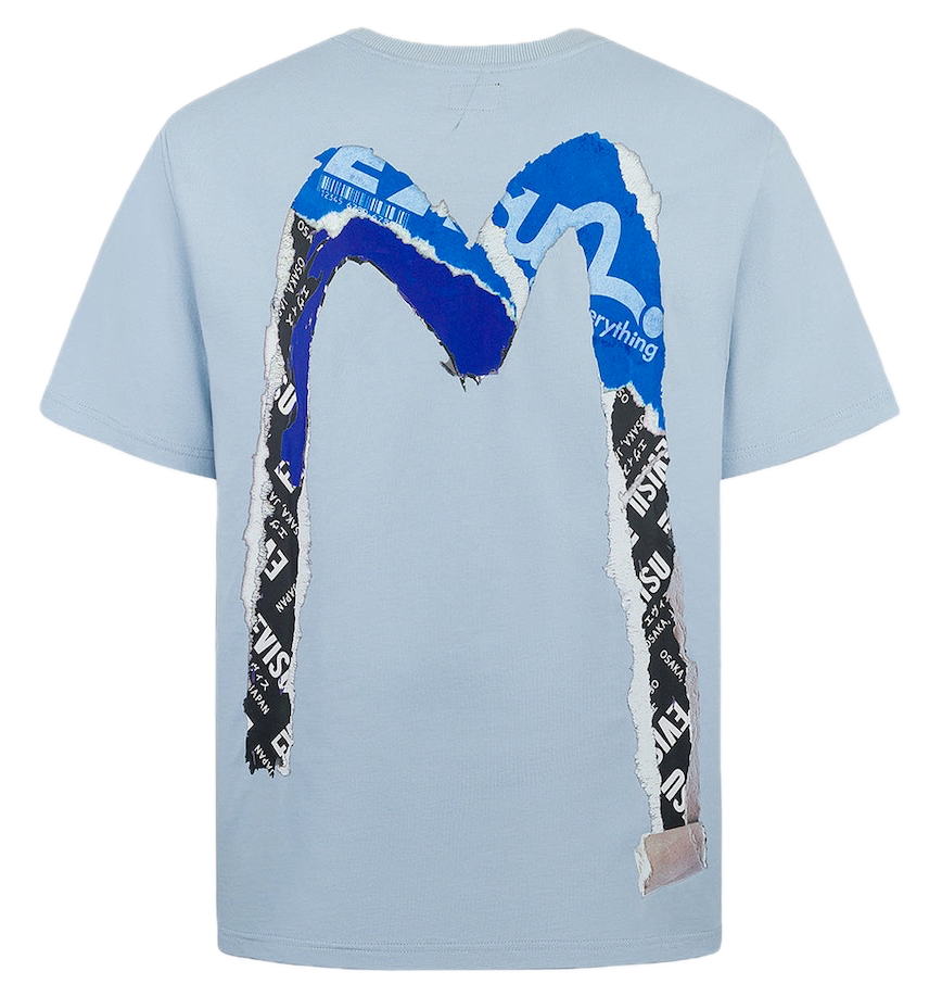  Áo Evisu Poster Daicock Print T-shirt 'Blue' 