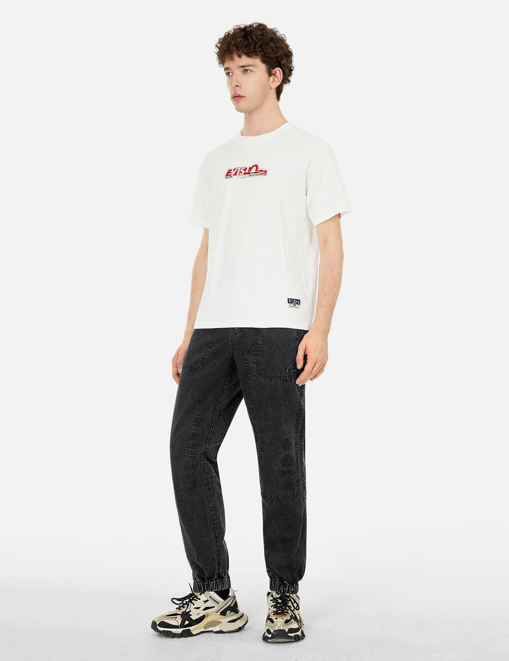  Áo Evisu Poster Daicock Print T-shirt 'White' 