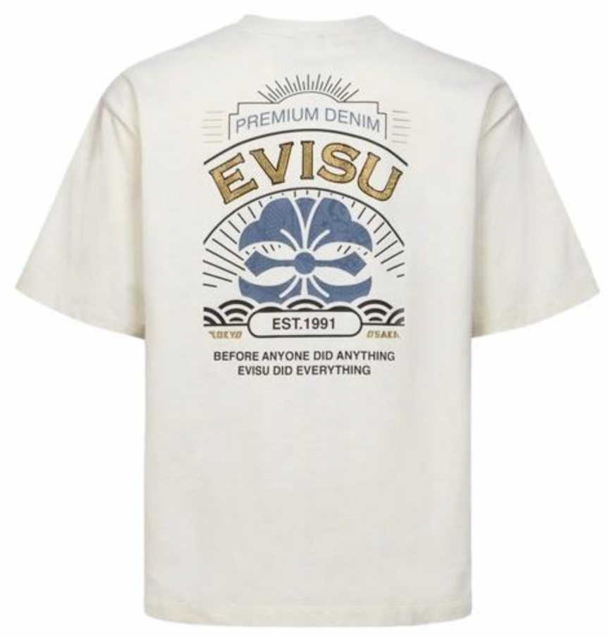  Áo Evisu Print T-shirt 'White' 
