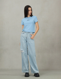  Áo Evisu Rope Twist Logo Embroidery T-shirt 'Blue' 