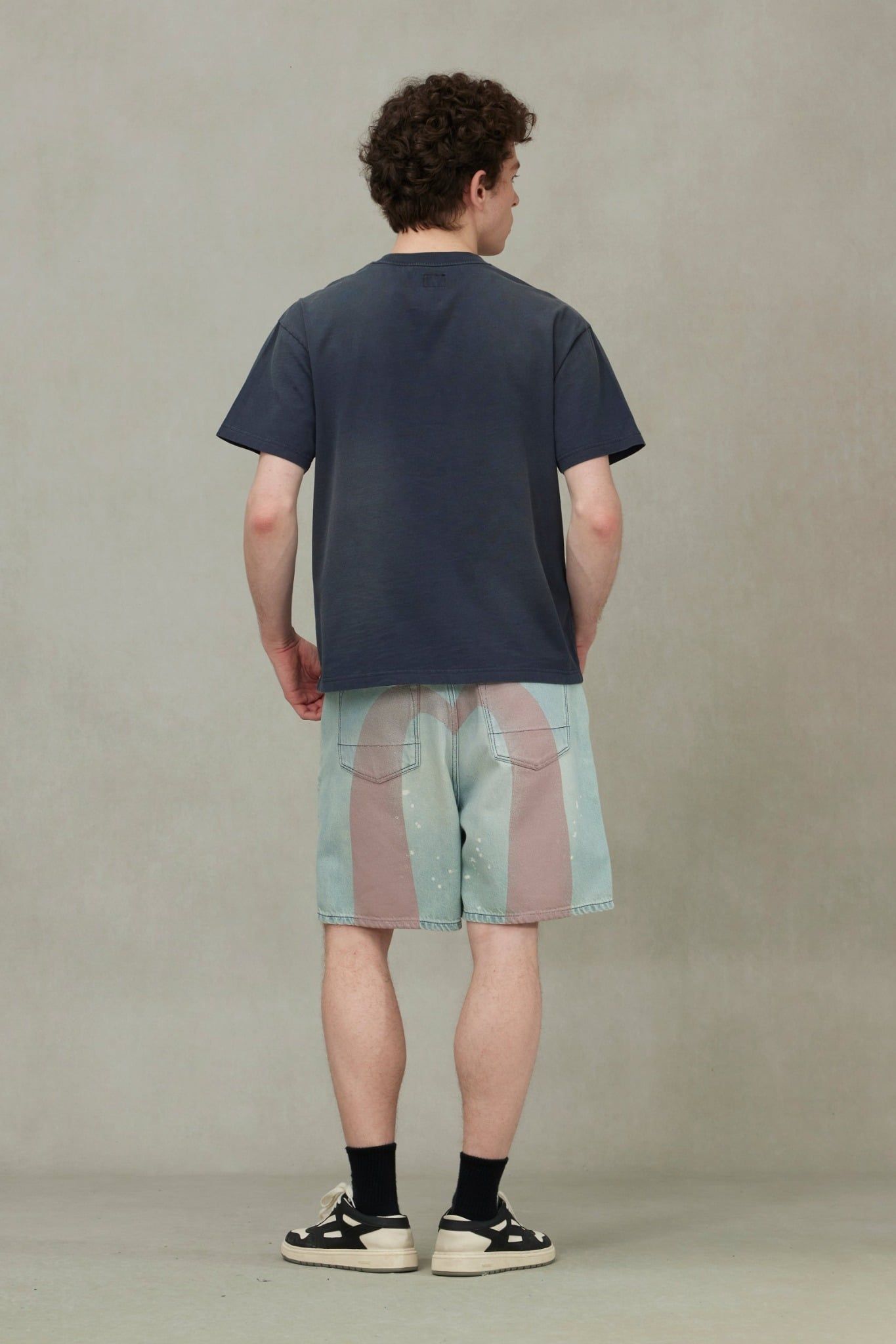  Áo Evisu Seagull and Logo Appliqué T-Shirt 'Navy' 