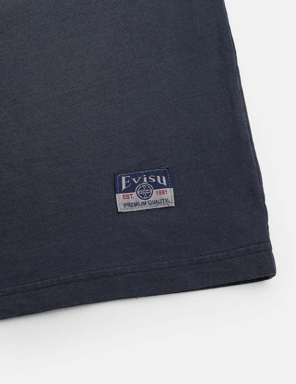  Áo Evisu Seagull and Logo Appliqué T-Shirt 'Navy' 