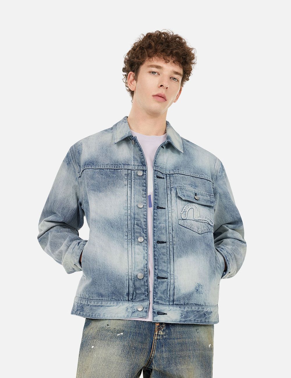  Áo Evisu Seagull Appliqué Embroidery Jacket 'Indigo' 