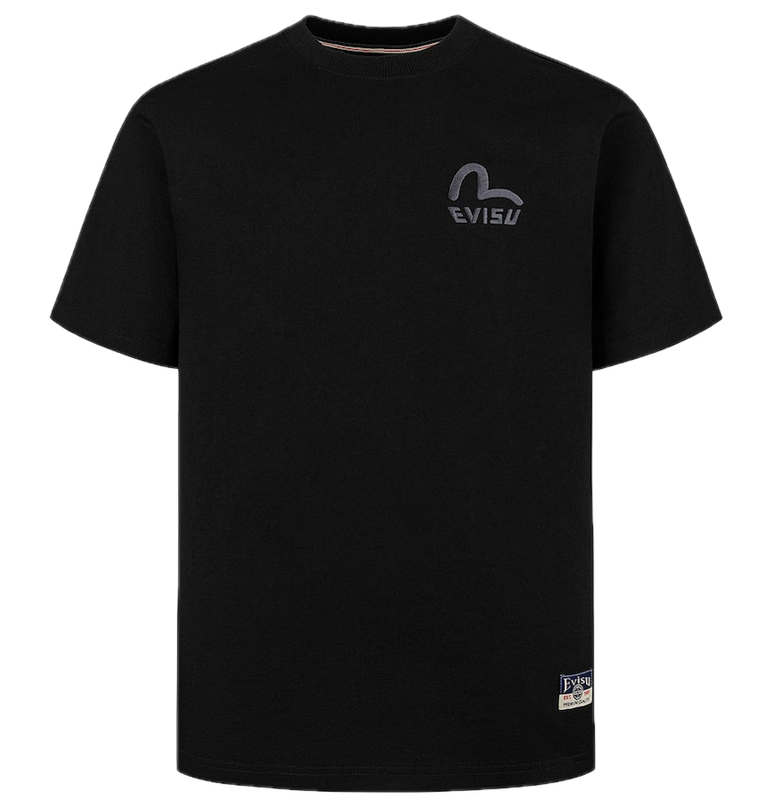  Áo Evisu Seagull Brand Logo Print T-shirt 'Black' 
