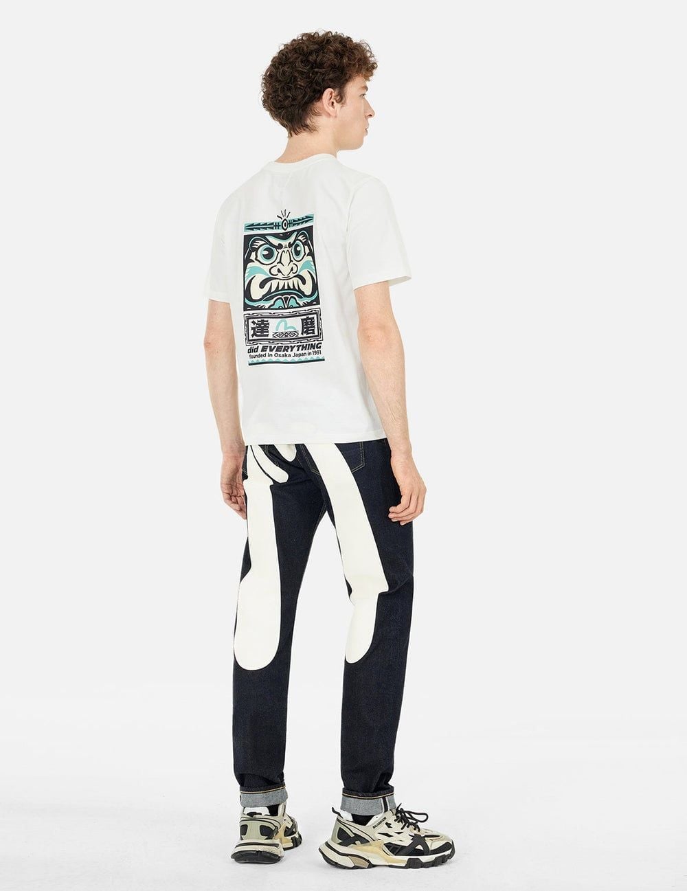  Áo Evisu Seagull Daruma Totem T-shirt 'White' 