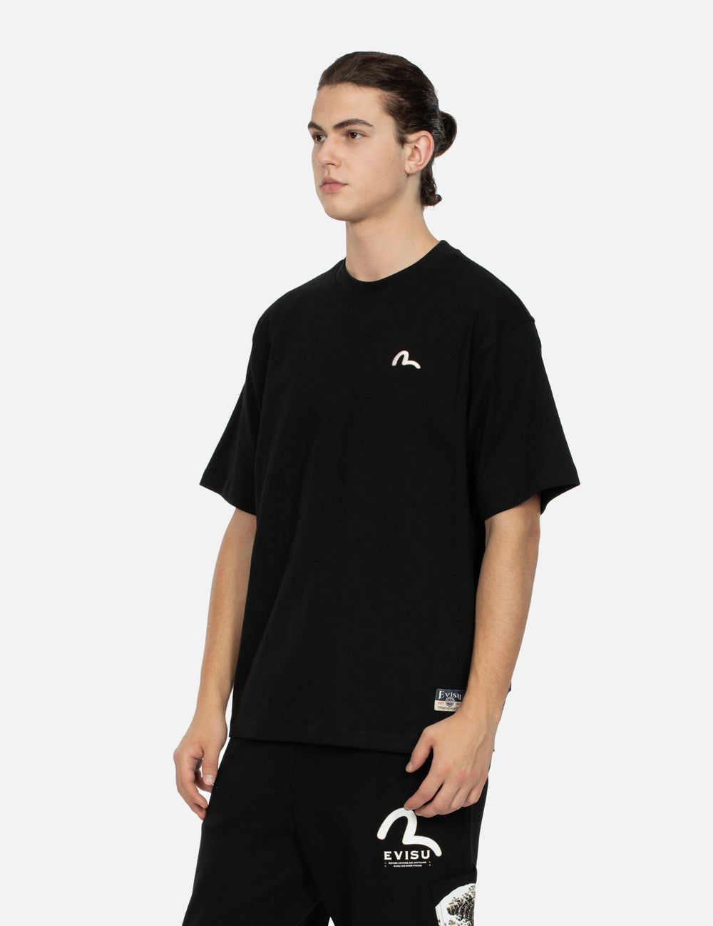  Áo Evisu Seagull Embroidery Carp T-shirt 'Black' 