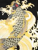  Áo Evisu Seagull Embroidery Carp T-shirt 'Black' 