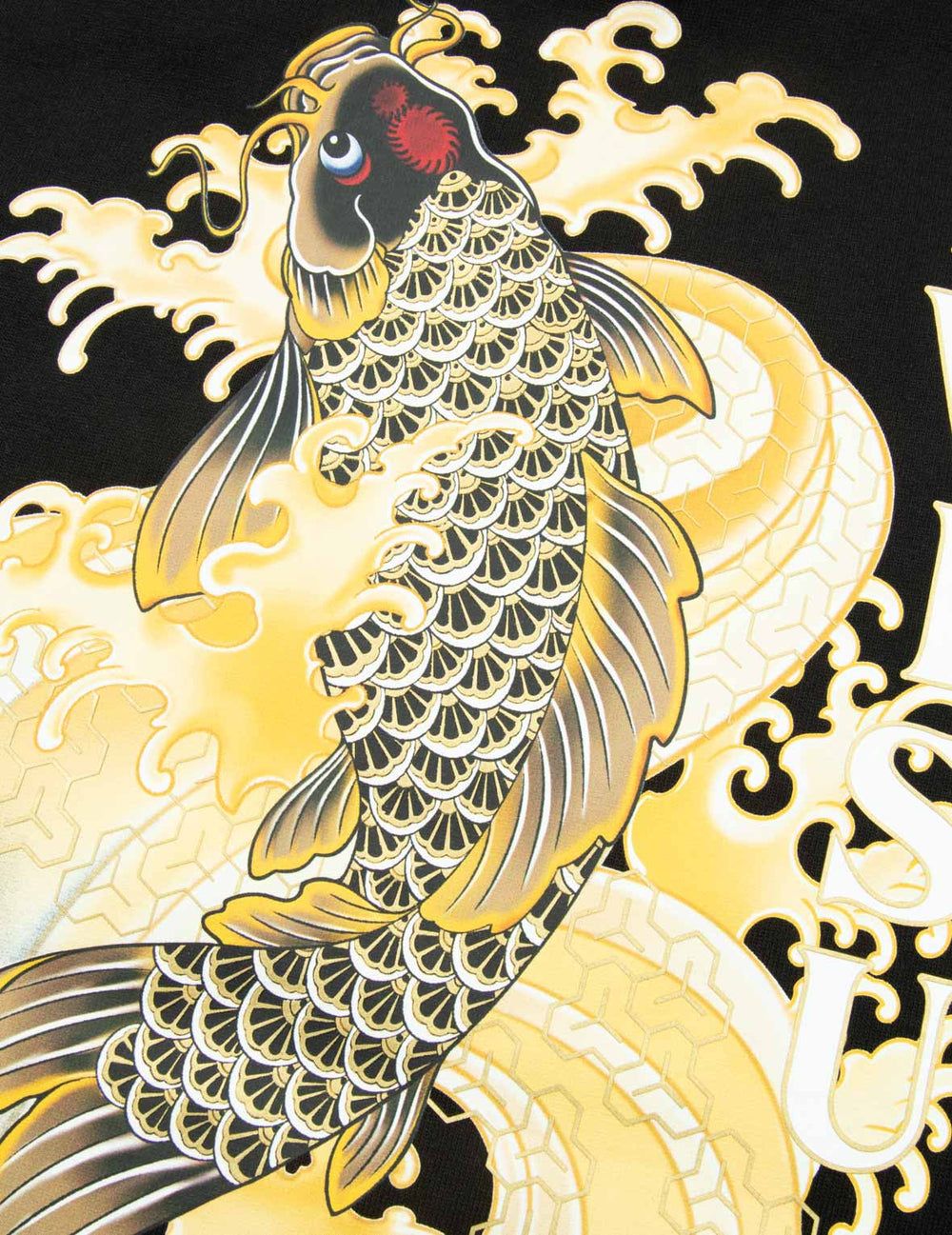  Áo Evisu Seagull Embroidery Carp T-shirt 'Black' 