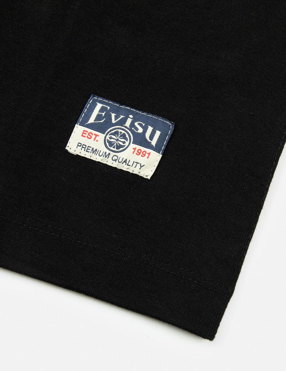  Áo Evisu Seagull Embroidery Carp T-shirt 'Black' 