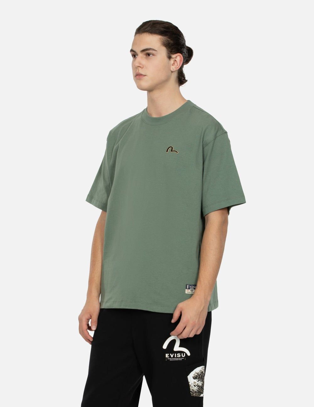  Áo Evisu Seagull Embroidery Carp T-shirt 'Green' 