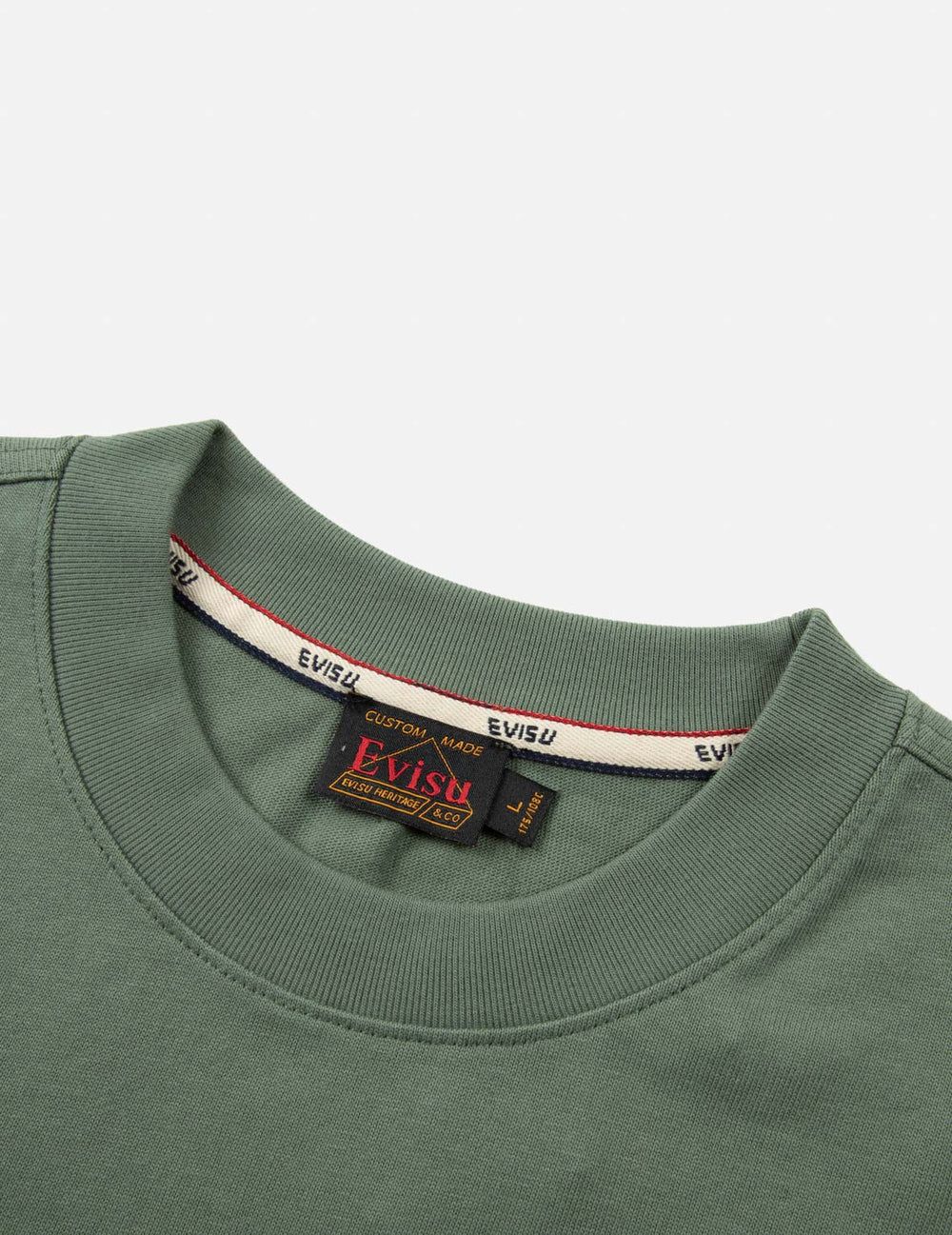  Áo Evisu Seagull Embroidery Carp T-shirt 'Green' 