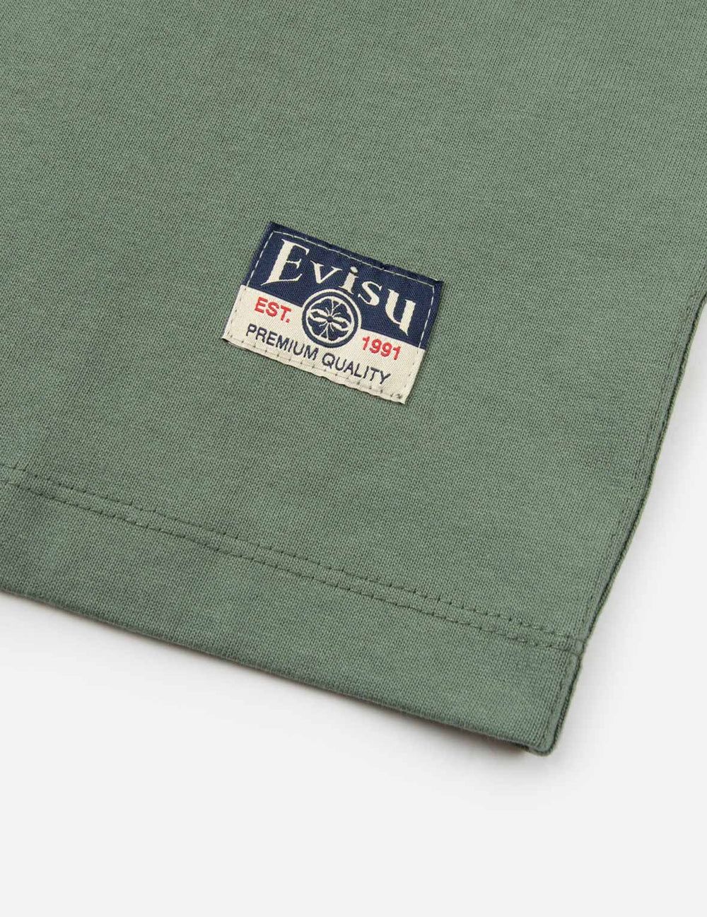  Áo Evisu Seagull Embroidery Carp T-shirt 'Green' 