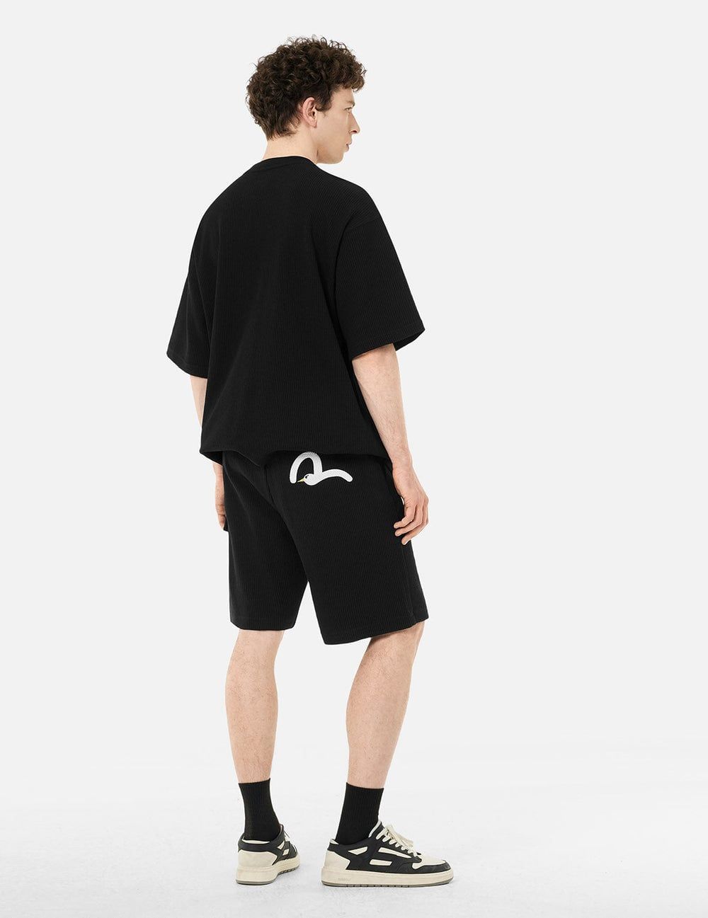 Áo Evisu Seagull Logo Embroidery T-shirt 'Black' 