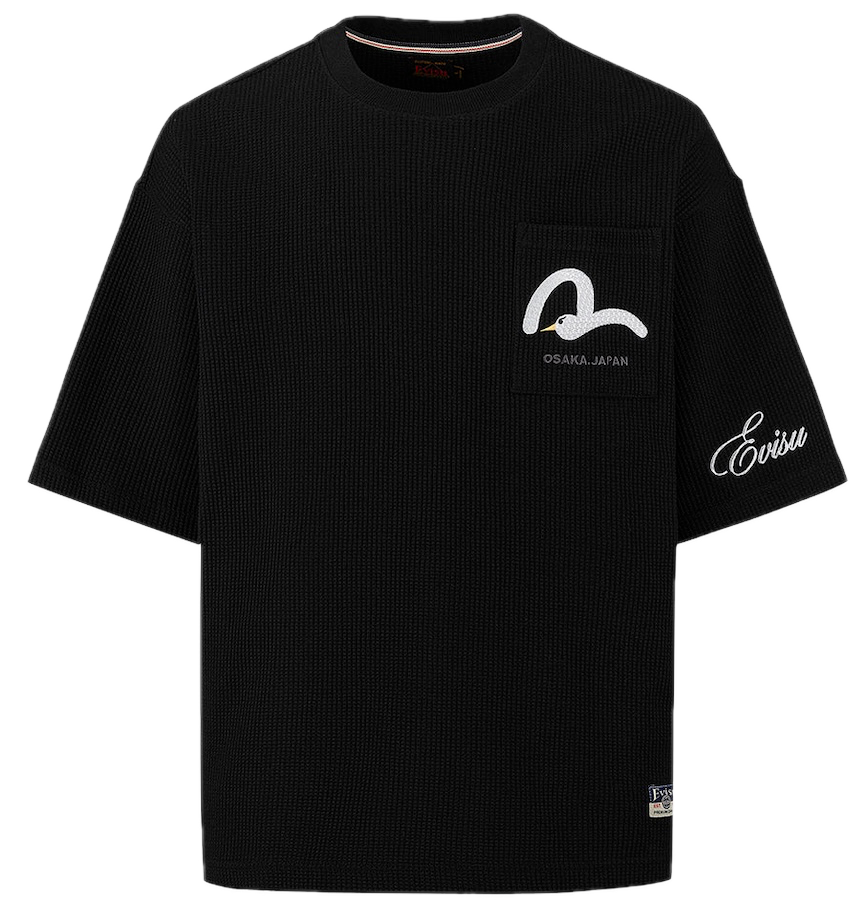  Áo Evisu Seagull Logo Embroidery T-shirt 'Black' 