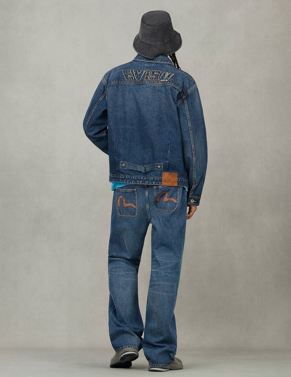  Áo Evisu Seagull Print Denim Jacket 'Indigo' 