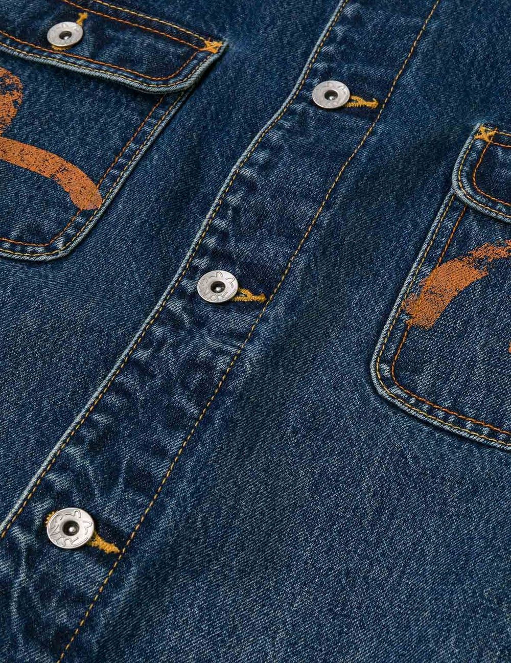  Áo Evisu Seagull Print Denim Jacket 'Indigo' 