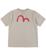  Áo Evisu Seagull Print Relax Fit T-Shirt 'Beige' 