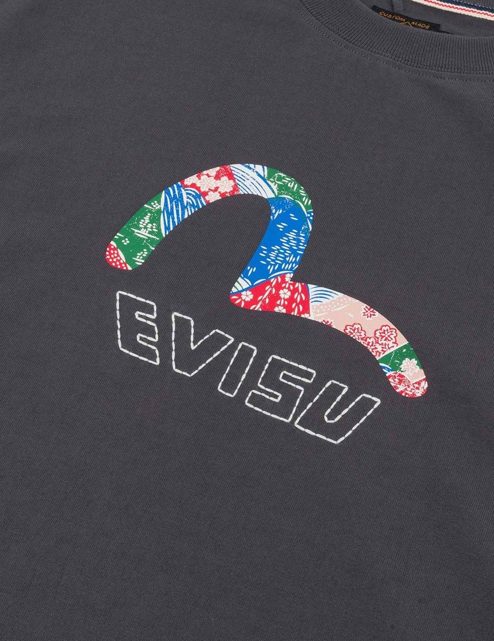  Áo Evisu Seagull Print T-shirt 'Charcoal' 