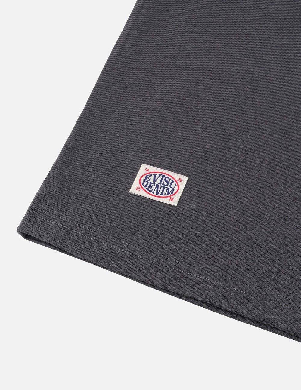  Áo Evisu Seagull Print T-shirt 'Charcoal' 