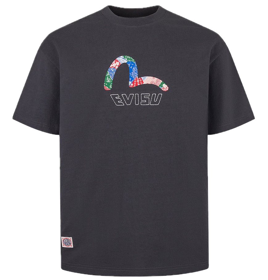  Áo Evisu Seagull Print T-shirt 'Charcoal' 