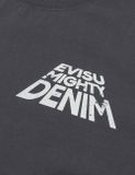  Áo Evisu Slogan Print T-shirt 'Charcoal' 