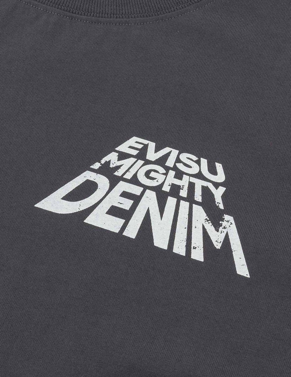  Áo Evisu Slogan Print T-shirt 'Charcoal' 